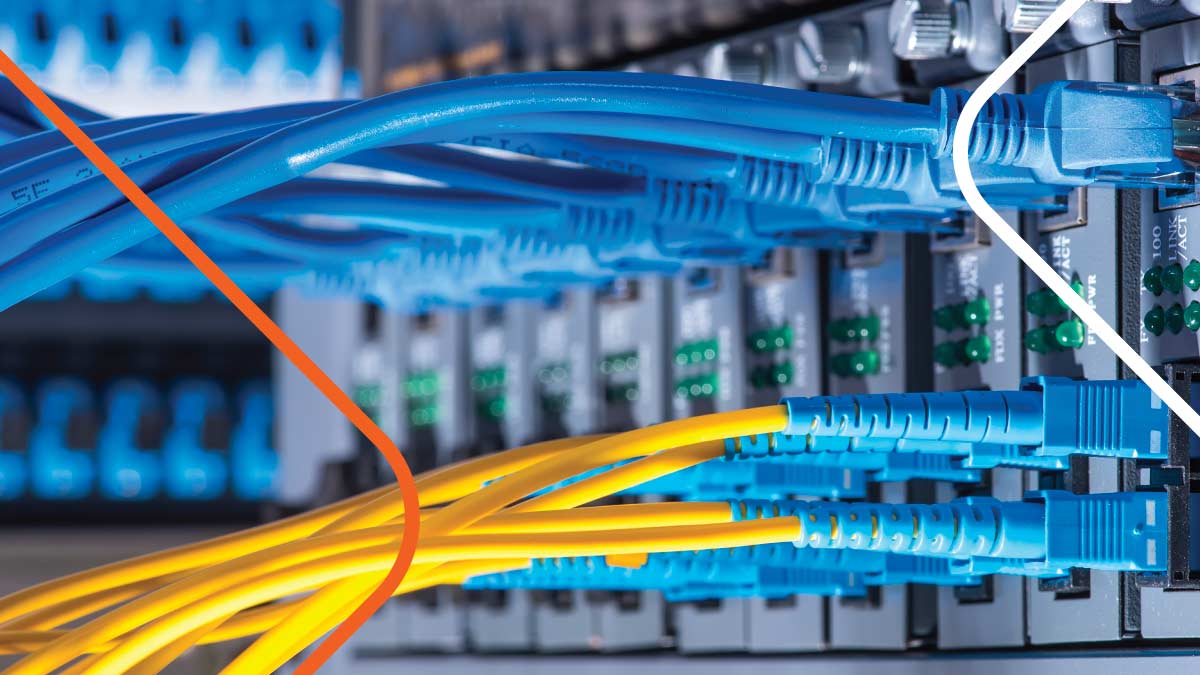 Network Infrastructure, Fiber Optic cable, Ethernet cable, ethernet switch,